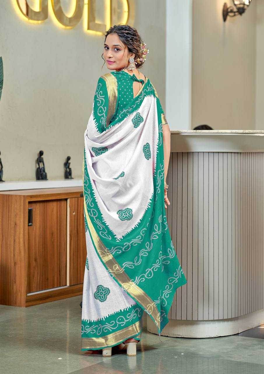 Bandhani Printed Cotton Sarees - MYLUXURY LANE ENTERPRISE